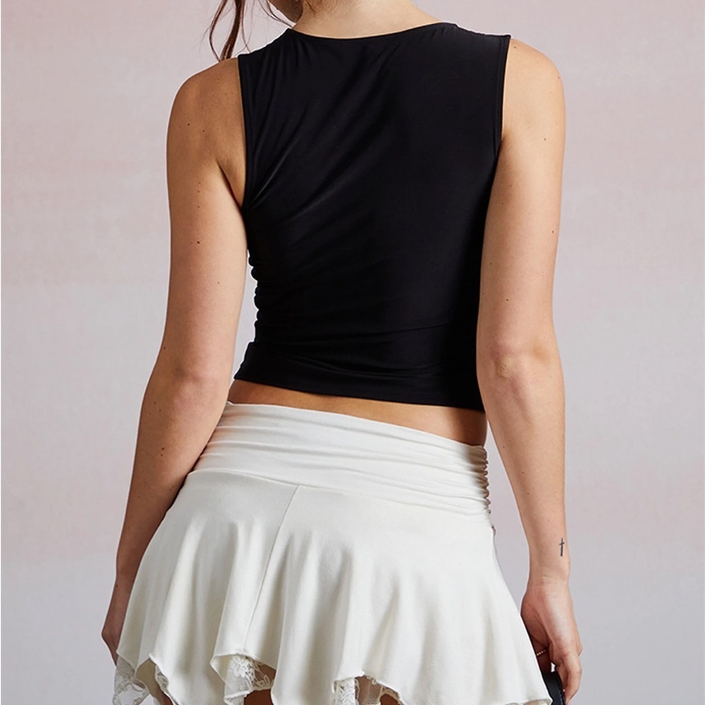 Sleeveless Slim-fit Black Tank Top Women Size Small - Picture 3 of 5